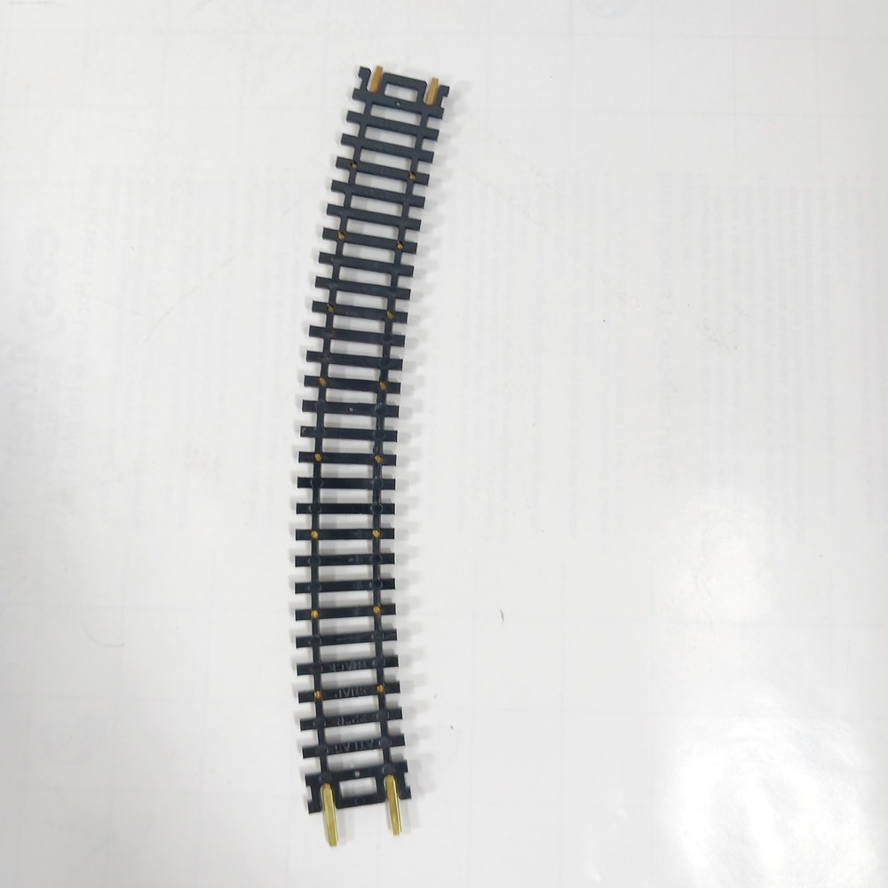 Lot of 26 Curved Model Train Track Brass Rail Snap-Fit Sections Black Ties 9 in - Picture 6 of 8